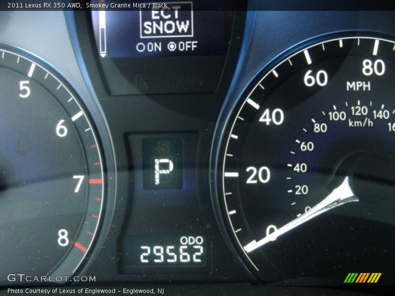 Smokey Granite Mica / Black 2011 Lexus RX 350 AWD