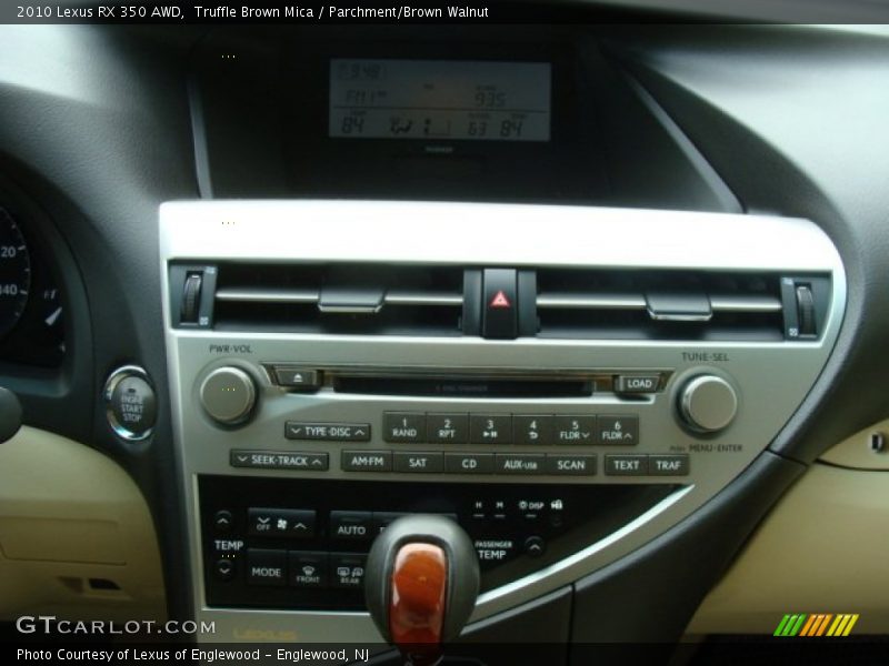 Controls of 2010 RX 350 AWD