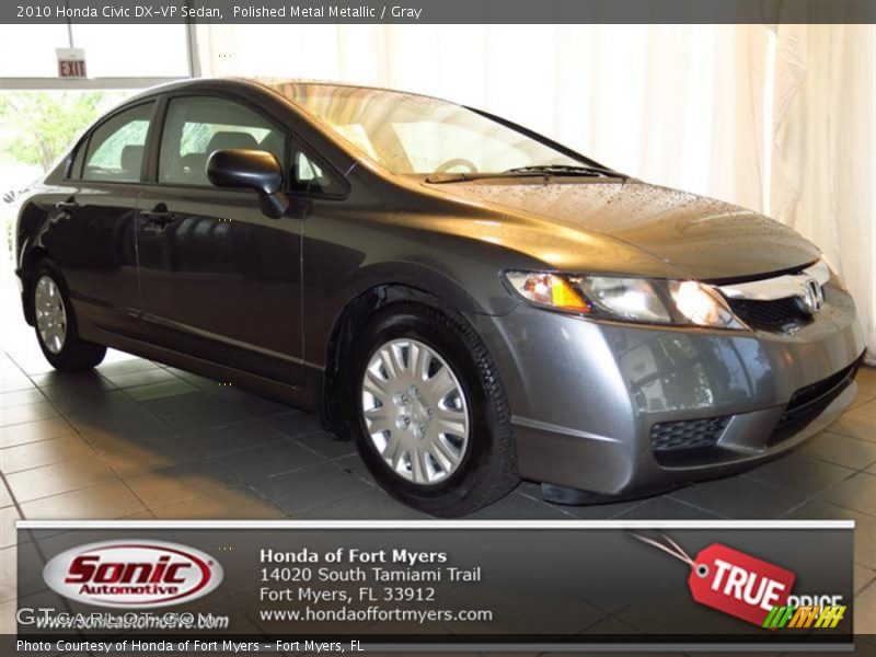 Polished Metal Metallic / Gray 2010 Honda Civic DX-VP Sedan