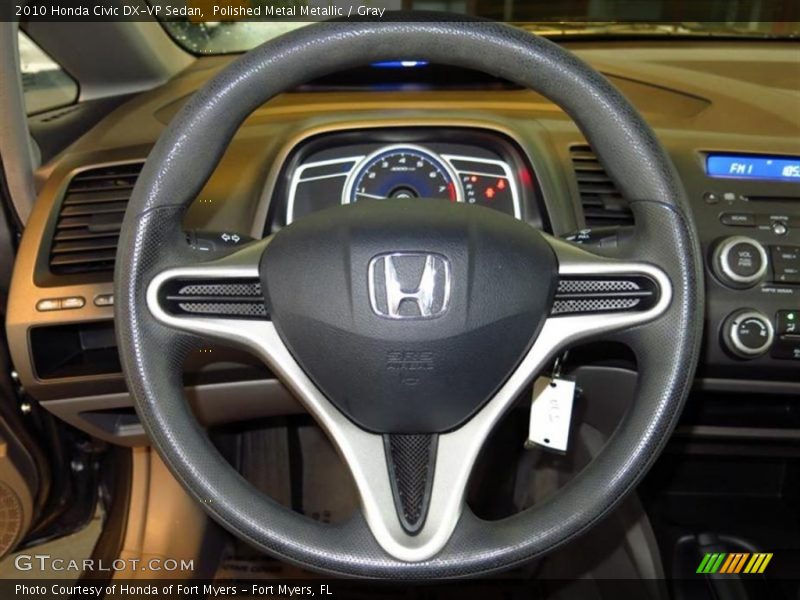 Polished Metal Metallic / Gray 2010 Honda Civic DX-VP Sedan