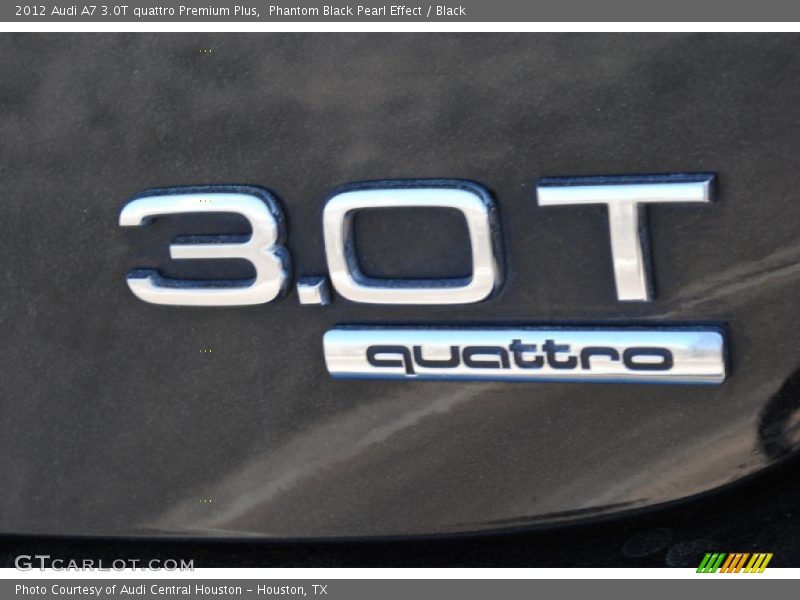 Phantom Black Pearl Effect / Black 2012 Audi A7 3.0T quattro Premium Plus