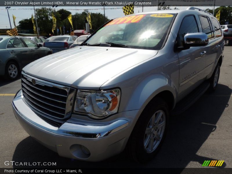 Mineral Gray Metallic / Dark Khaki/Light Graystone 2007 Chrysler Aspen Limited HEMI