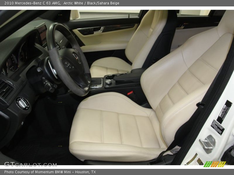 Arctic White / Black/Sahara Beige 2010 Mercedes-Benz C 63 AMG