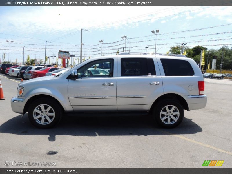 Mineral Gray Metallic / Dark Khaki/Light Graystone 2007 Chrysler Aspen Limited HEMI