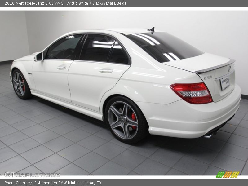 Arctic White / Black/Sahara Beige 2010 Mercedes-Benz C 63 AMG