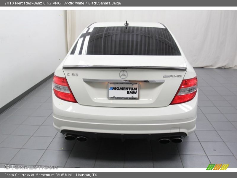 Arctic White / Black/Sahara Beige 2010 Mercedes-Benz C 63 AMG