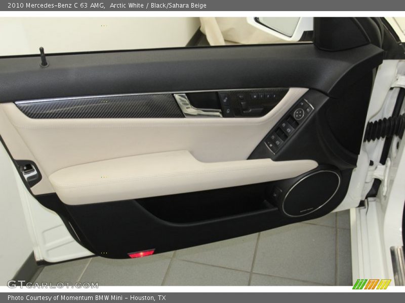 Arctic White / Black/Sahara Beige 2010 Mercedes-Benz C 63 AMG