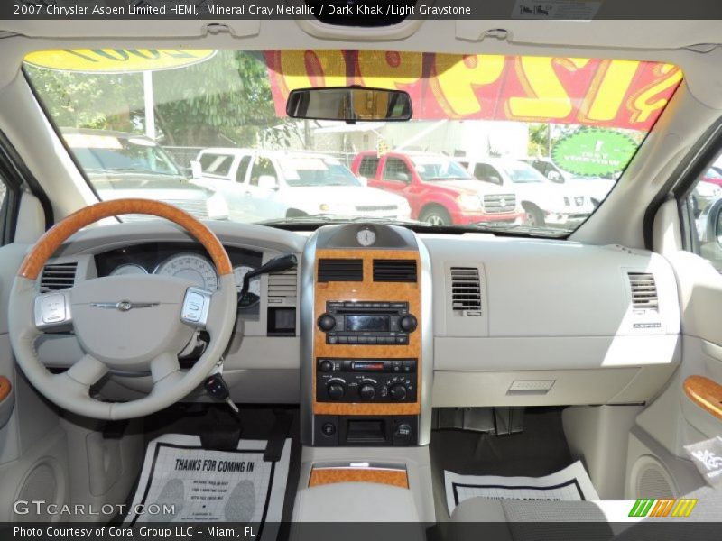 Mineral Gray Metallic / Dark Khaki/Light Graystone 2007 Chrysler Aspen Limited HEMI