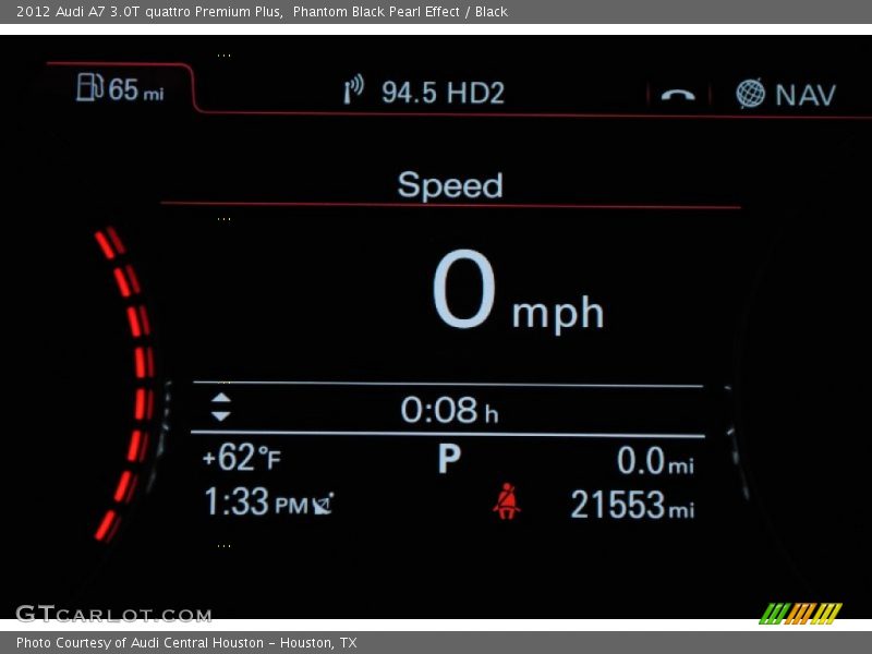 Phantom Black Pearl Effect / Black 2012 Audi A7 3.0T quattro Premium Plus