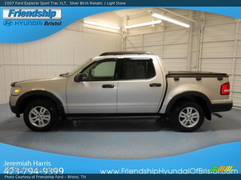 Silver Birch Metallic / Light Stone 2007 Ford Explorer Sport Trac XLT