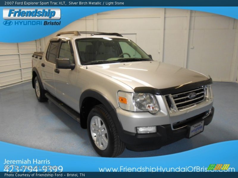 Silver Birch Metallic / Light Stone 2007 Ford Explorer Sport Trac XLT
