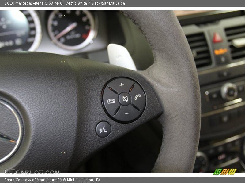 Arctic White / Black/Sahara Beige 2010 Mercedes-Benz C 63 AMG