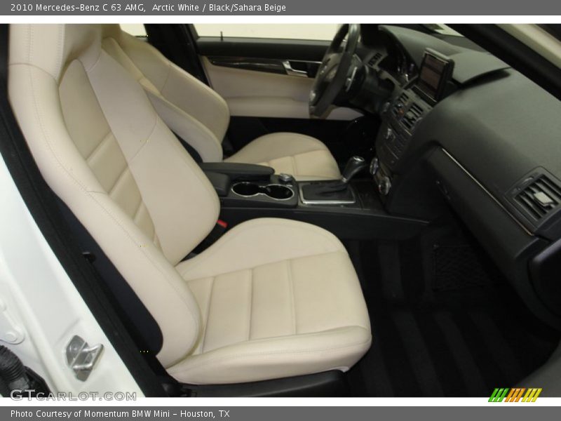 Arctic White / Black/Sahara Beige 2010 Mercedes-Benz C 63 AMG