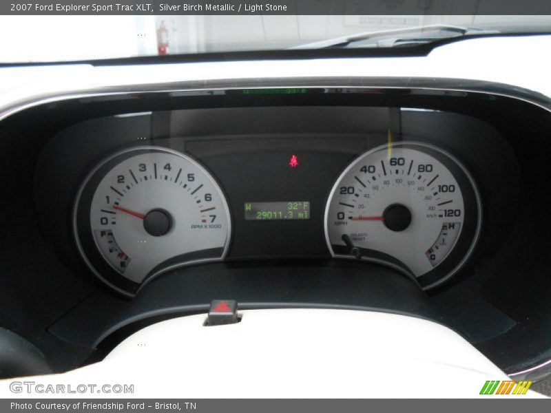 Silver Birch Metallic / Light Stone 2007 Ford Explorer Sport Trac XLT