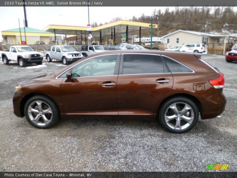 Sunset Bronze Mica / Ivory 2010 Toyota Venza V6 AWD