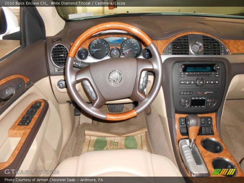 White Diamond Tricoat / Cashmere/Cocoa 2010 Buick Enclave CXL