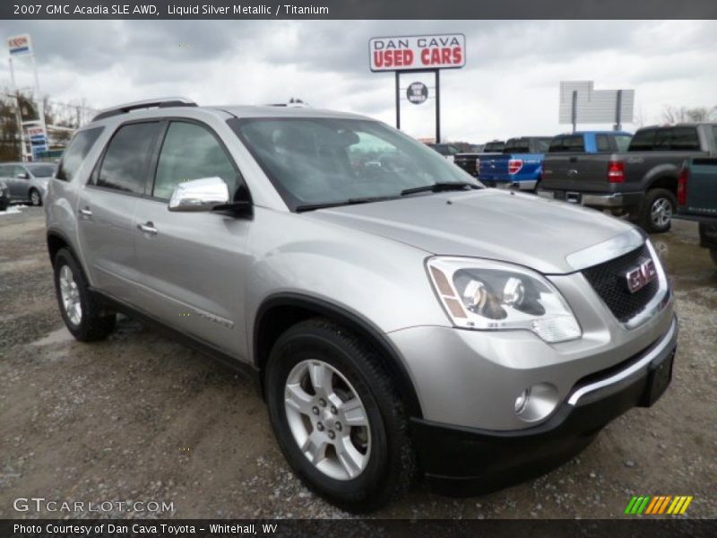 Liquid Silver Metallic / Titanium 2007 GMC Acadia SLE AWD