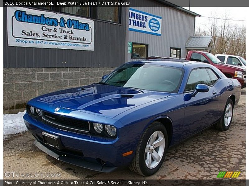 Deep Water Blue Pearl / Dark Slate Gray 2010 Dodge Challenger SE