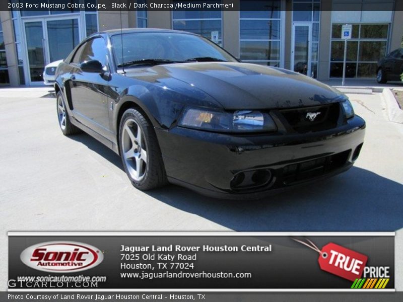 Black / Dark Charcoal/Medium Parchment 2003 Ford Mustang Cobra Coupe