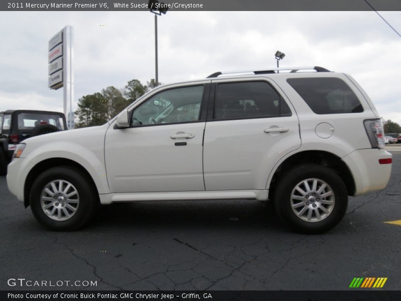 White Suede / Stone/Greystone 2011 Mercury Mariner Premier V6