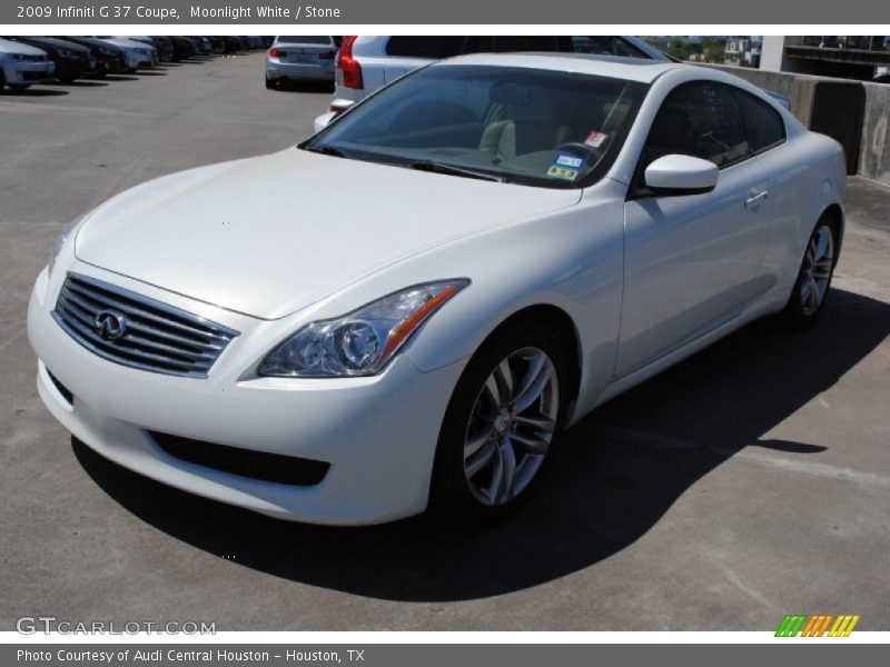 Moonlight White / Stone 2009 Infiniti G 37 Coupe