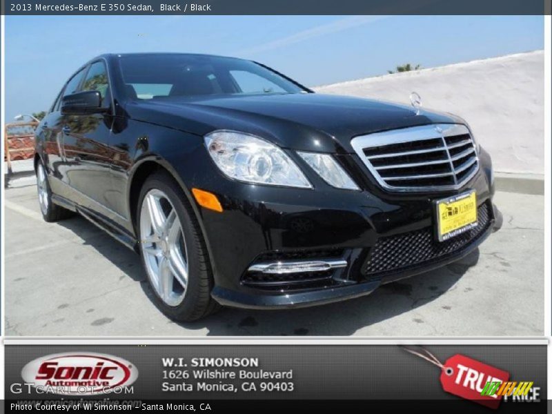 Black / Black 2013 Mercedes-Benz E 350 Sedan