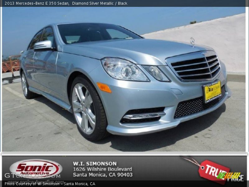 Diamond Silver Metallic / Black 2013 Mercedes-Benz E 350 Sedan