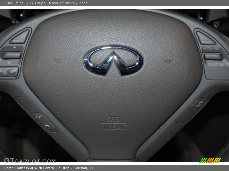 Moonlight White / Stone 2009 Infiniti G 37 Coupe