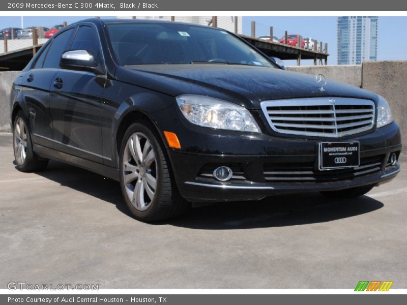 Black / Black 2009 Mercedes-Benz C 300 4Matic