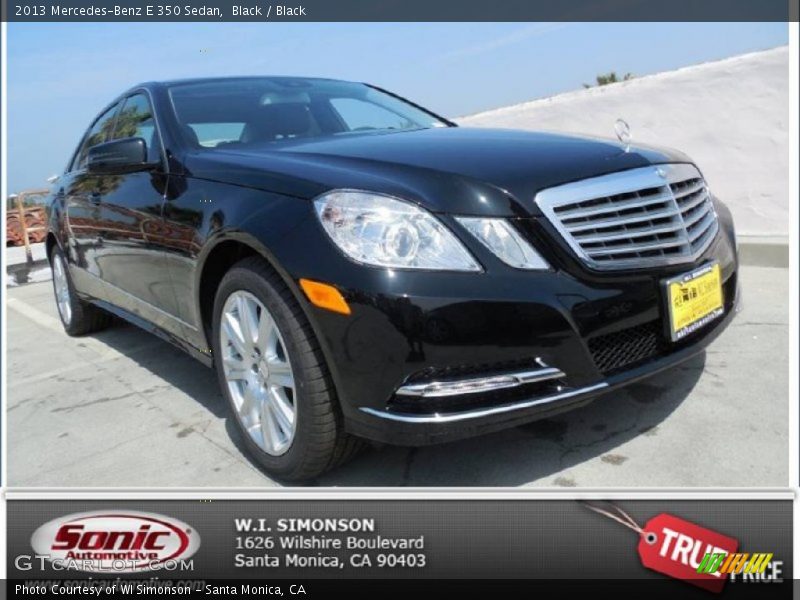 Black / Black 2013 Mercedes-Benz E 350 Sedan