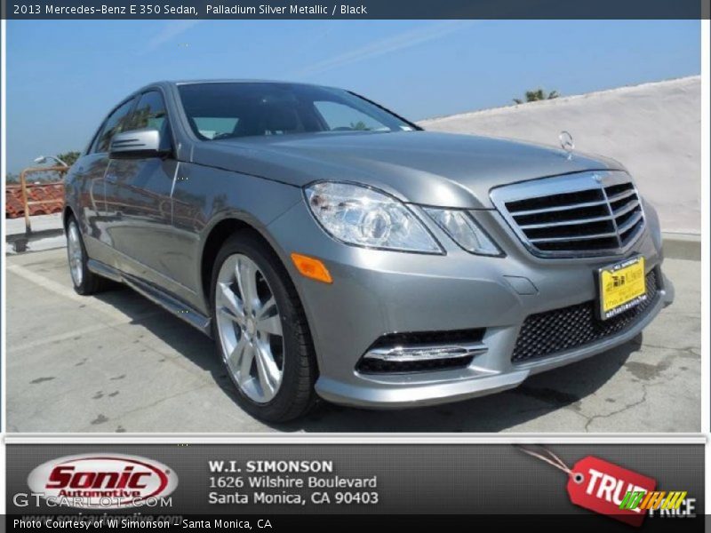 Palladium Silver Metallic / Black 2013 Mercedes-Benz E 350 Sedan