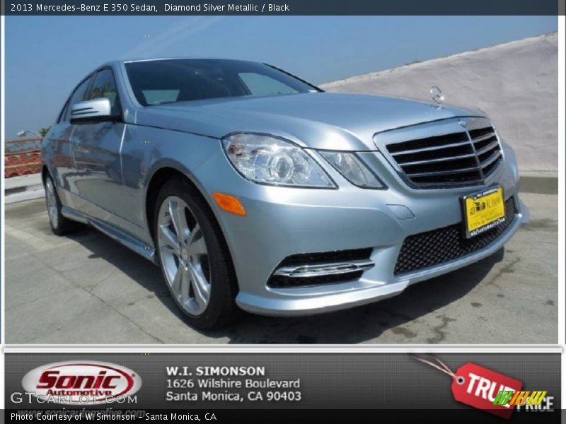 Diamond Silver Metallic / Black 2013 Mercedes-Benz E 350 Sedan