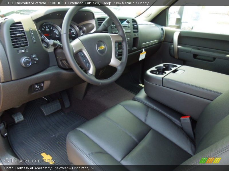 Ebony Interior - 2013 Silverado 2500HD LT Extended Cab 4x4 
