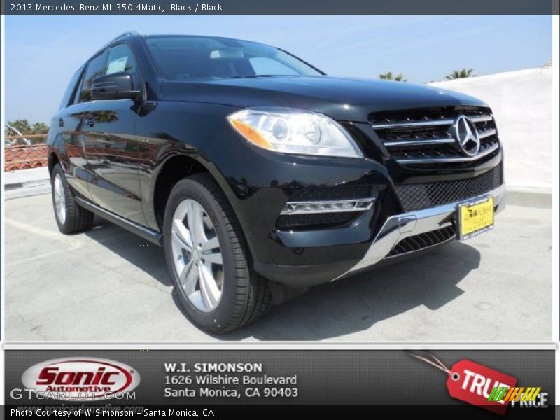 Black / Black 2013 Mercedes-Benz ML 350 4Matic