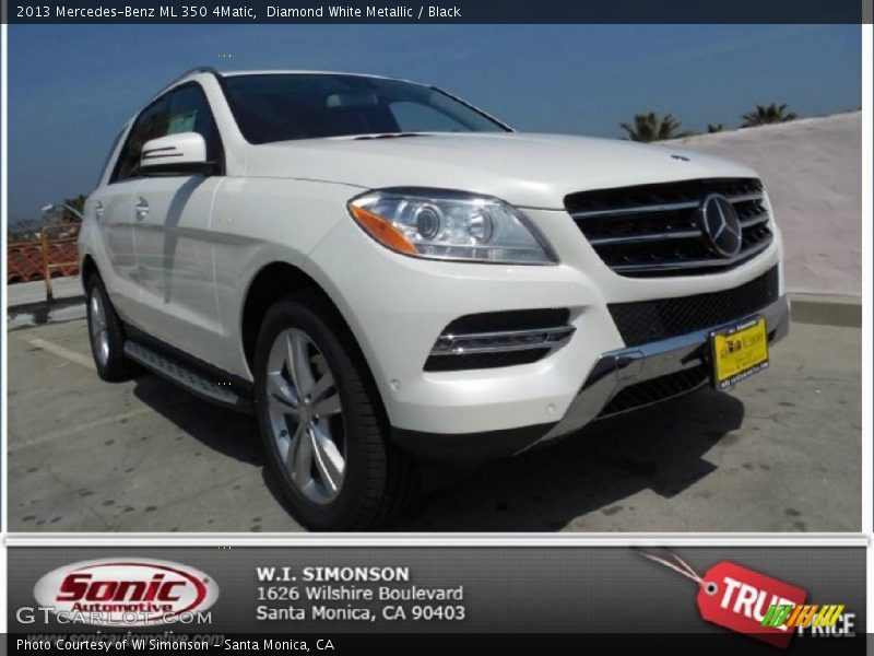 Diamond White Metallic / Black 2013 Mercedes-Benz ML 350 4Matic