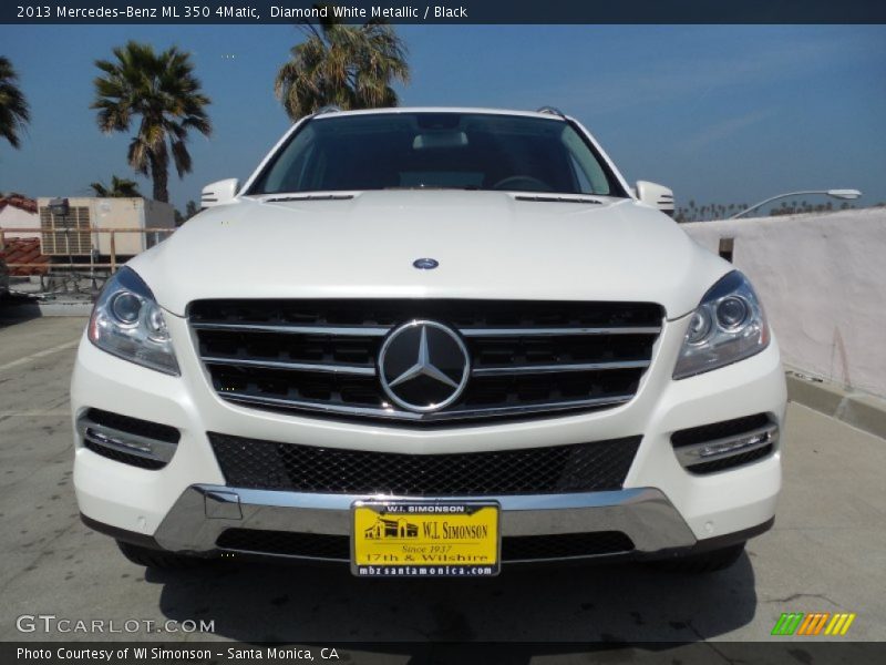 Diamond White Metallic / Black 2013 Mercedes-Benz ML 350 4Matic
