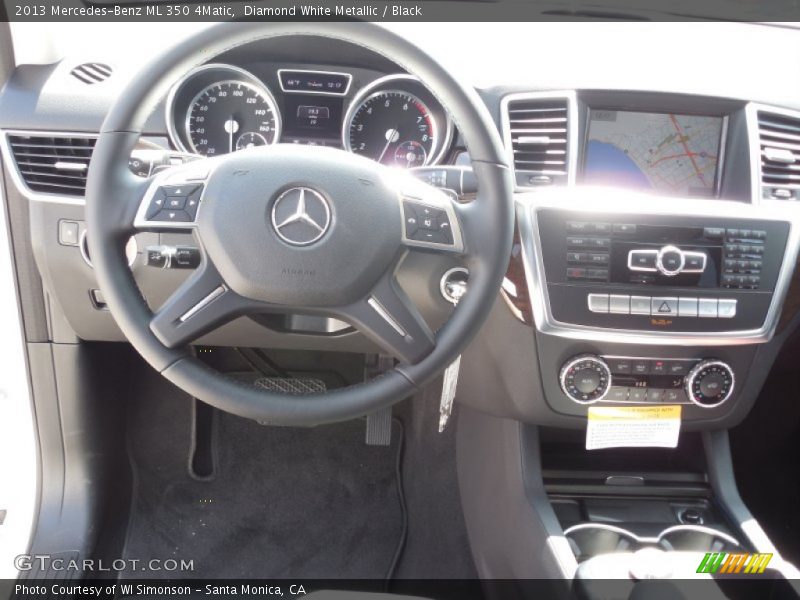 Diamond White Metallic / Black 2013 Mercedes-Benz ML 350 4Matic