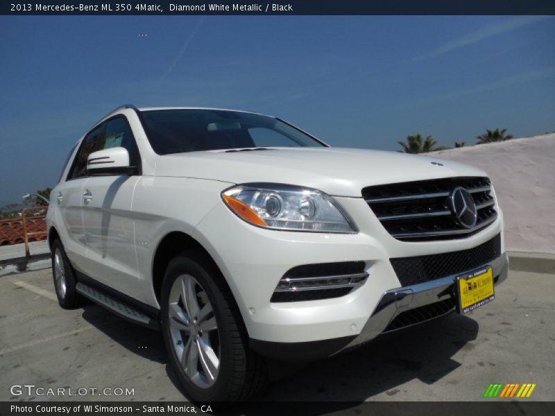 Diamond White Metallic / Black 2013 Mercedes-Benz ML 350 4Matic