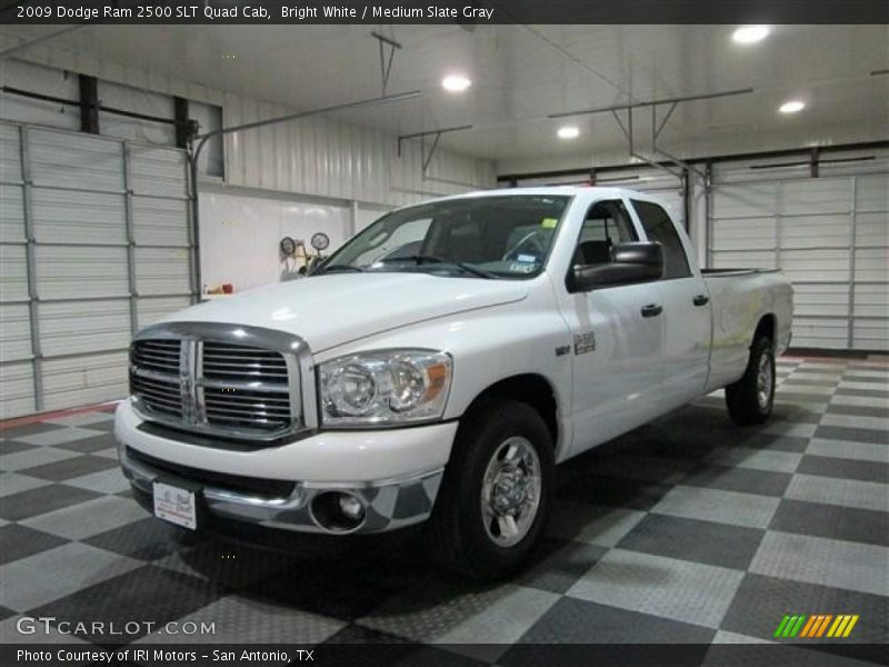 Bright White / Medium Slate Gray 2009 Dodge Ram 2500 SLT Quad Cab