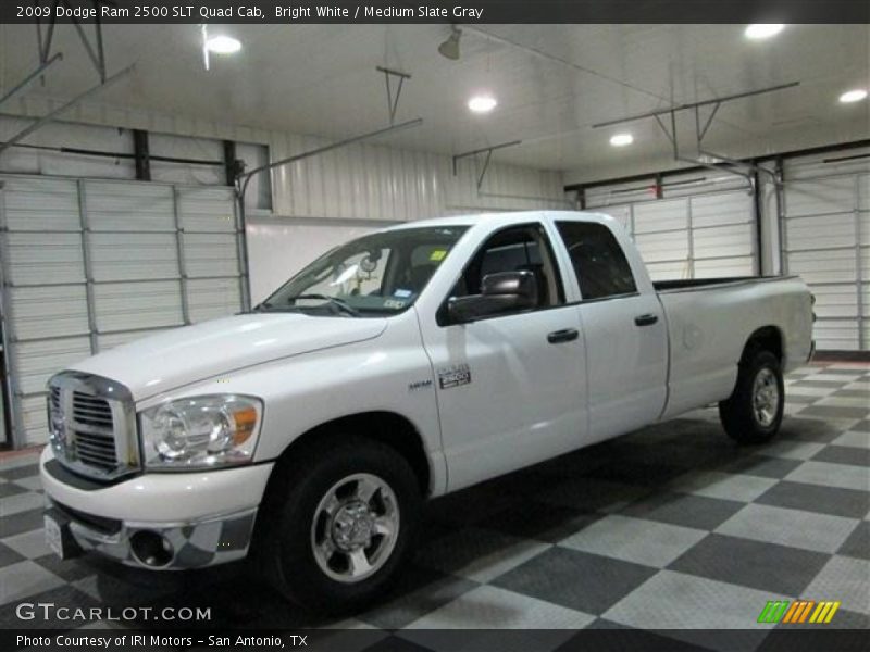 Bright White / Medium Slate Gray 2009 Dodge Ram 2500 SLT Quad Cab
