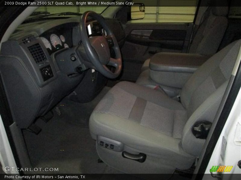 Bright White / Medium Slate Gray 2009 Dodge Ram 2500 SLT Quad Cab