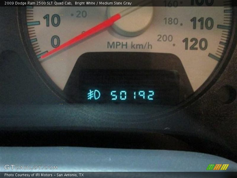 Bright White / Medium Slate Gray 2009 Dodge Ram 2500 SLT Quad Cab