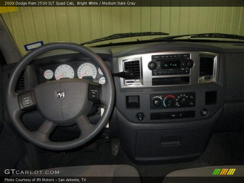 Bright White / Medium Slate Gray 2009 Dodge Ram 2500 SLT Quad Cab