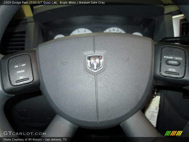 Bright White / Medium Slate Gray 2009 Dodge Ram 2500 SLT Quad Cab
