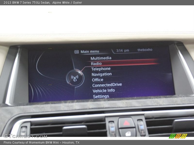 Alpine White / Oyster 2013 BMW 7 Series 750Li Sedan