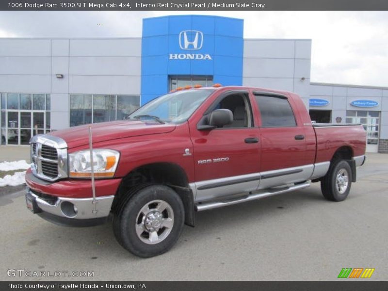 Inferno Red Crystal Pearl / Medium Slate Gray 2006 Dodge Ram 3500 SLT Mega Cab 4x4