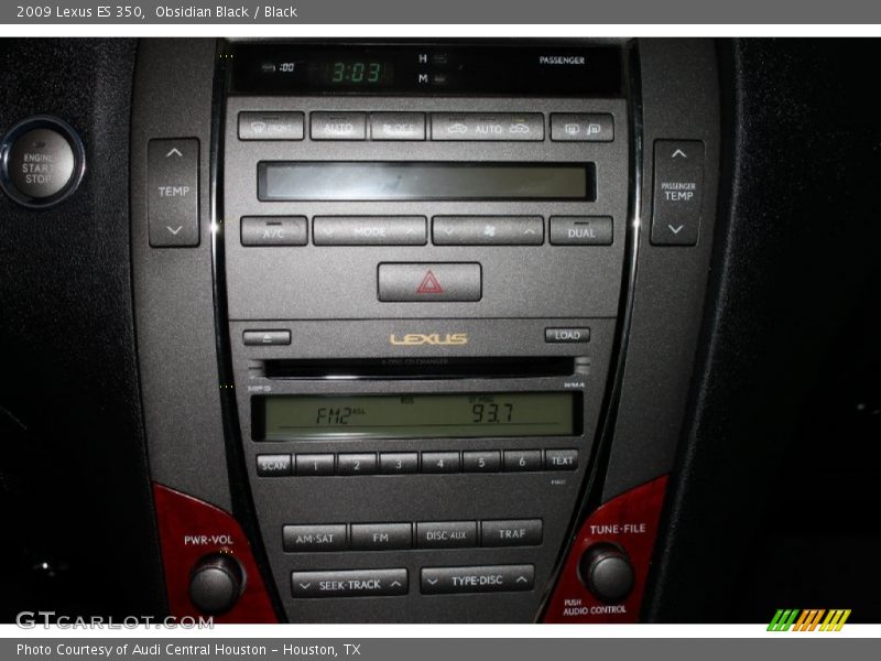 Obsidian Black / Black 2009 Lexus ES 350
