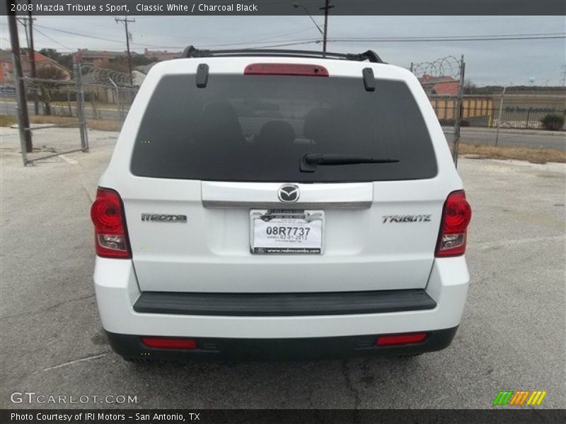 Classic White / Charcoal Black 2008 Mazda Tribute s Sport