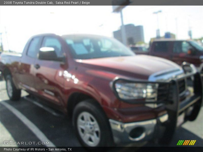 Salsa Red Pearl / Beige 2008 Toyota Tundra Double Cab