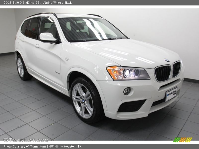 Alpine White / Black 2013 BMW X3 xDrive 28i